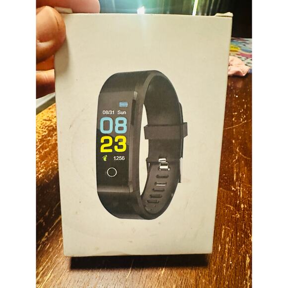 SMART BRACELET Black Watch Wearable Band Fitbit Style Heart Rate Monitor - Picture 1 of 11